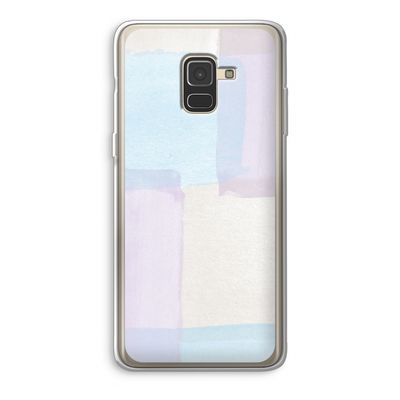 Square pastel: Samsung Galaxy A8 (2018) Transparant Hoesje