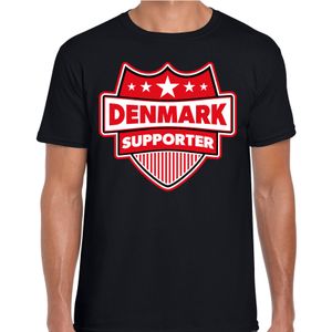 Denemarken  / Denmark supporter t-shirt zwart voor heren 2XL  -