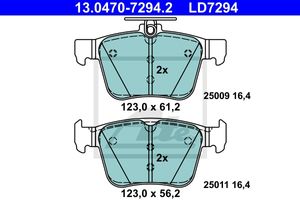 Remmenset, remschijf ATE, Remschijftype: Geventileerd, Inbouwplaats: Vooras, u.a. für VW, Audi, Skoda, Seat