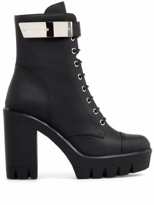 Giuseppe Zanotti bottines Fran à talon épais - Noir