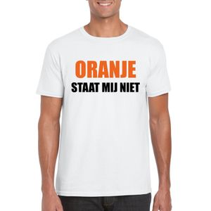 Oranje staat mij niet t-shirt wit heren 2XL  -