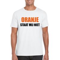 Oranje staat mij niet t-shirt wit heren 2XL  - - thumbnail