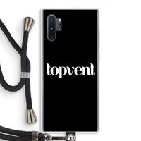 Topvent Zwart: Samsung Galaxy Note 10 Plus Transparant Hoesje met koord