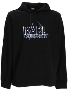 Karl Lagerfeld hoodie à logo imprimé - Noir