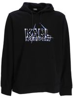 Karl Lagerfeld hoodie à logo imprimé - Noir