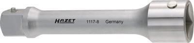 HAZET Verlengstuk 1117-8 · 1 inch (25 mm) vierkant hol · 1 inch (25 mm) vierkant massief · Lengte: 200 mm
