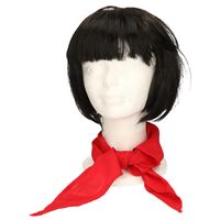 Verkleed bandana/sjaaltje/zakdoek - rood - Fransman/Boer - Carnaval accessoires
