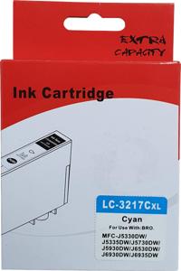 Huismerk Brother LC-3217C cartridge cyaan