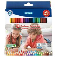 Stylex 26004 kleurpotlood Zwart, Blauw, Bruin, Groen, Grijs, Lichtblauw, Lichtgroen, Magenta, Oranje, Roze, Rood, Wit, Geel 24 stuk(s) - thumbnail