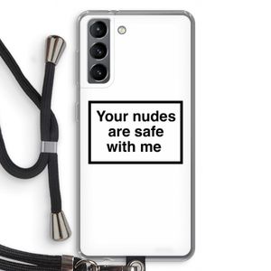 Safe with me: Samsung Galaxy S21 Transparant Hoesje met koord