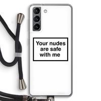 Safe with me: Samsung Galaxy S21 Transparant Hoesje met koord