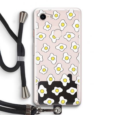 Spiegeleitjes: Pixel 3 Transparant Hoesje met koord