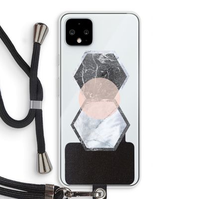 Creatieve toets: Pixel 4 XL Transparant Hoesje met koord