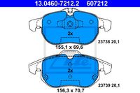 Remmenset, remschijf ATE, Remschijftype: Geventileerd: , Inbouwplaats: Vooras, u.a. für Saab, Fiat, Opel, Vauxhall