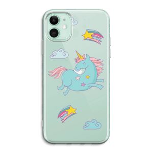 Vliegende eenhoorn: iPhone 11 Transparant Hoesje