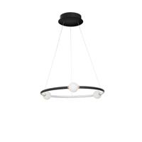 Lyora HanglampCelia zwart met wit rond horizontaal - 9820601