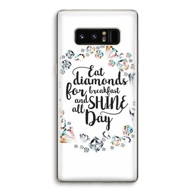 Diamonds: Samsung Galaxy Note 8 Transparant Hoesje