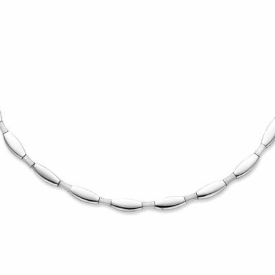 Ketting Choker mat-glans zilver 5,5 mm 43 cm