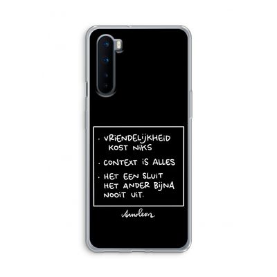 Mijn Motto's: OnePlus Nord Transparant Hoesje