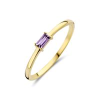 14k Geelgouden Ring met Amethist - Geboortesteen Juni 2,5mm
