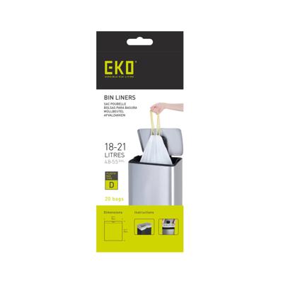 EKO afvalzak type d 18-21 liter rol met 20 afvalzakken