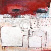 Kunstdruk Marianne Kindt - Lunch 70x70cm