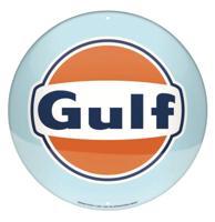 Gulf Logo Disc Metalen Wandbord met Reliëf 35 cm