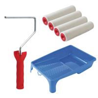 Sorex Verfrollers schilderen set - met beugel en verfbak - 4x rollers van 18 cm - anti spat rollers Sorex Verfrollers schilderen set - met beugel en verfbak - 4x rollers van 18 cm - anti spat rollers