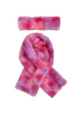 B.Nosy winter sjaal en haarband meisjes - roze - Anne