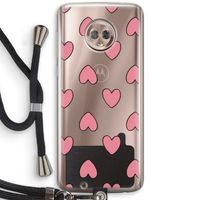 Ondersteboven verliefd: Motorola Moto G6 Transparant Hoesje met koord