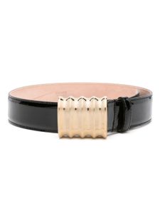 KHAITE ceinture Julius en cuir verni - Noir