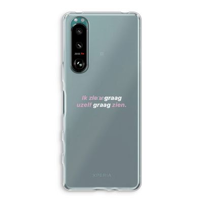 uzelf graag zien: Sony Xperia 5 III Transparant Hoesje