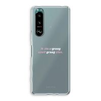 uzelf graag zien: Sony Xperia 5 III Transparant Hoesje