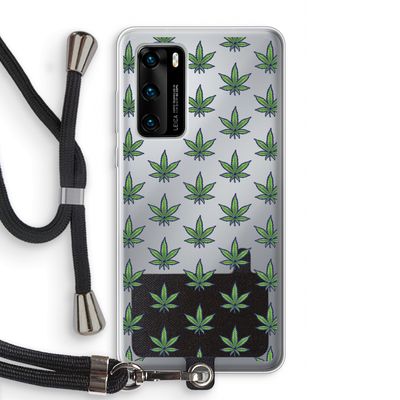 Weed: Huawei P40 Transparant Hoesje met koord