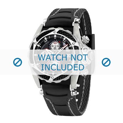 Festina horlogeband F16272-2 Rubber Zwart 22mm + wit stiksel