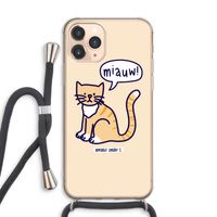 Miauw: iPhone 11 Pro Max Transparant Hoesje met koord