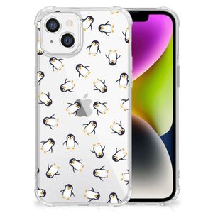 Doorzichtige Silicone Hoesje voor iPhone 14 Pinguïn