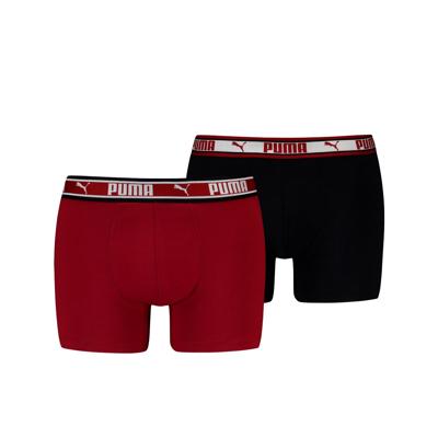 Puma Boxershorts Dual Logo 2-pack Burgundy-L