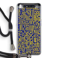 Majorelle Blue Print: Samsung Galaxy A80 Transparant Hoesje met koord