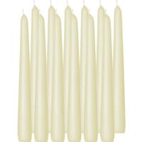 Dinerkaarsen/kandelaarkaarsen Cello - 12x stuks - ivoorwit - Gotisch - 25 cm