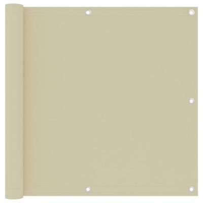 VidaXL Balkonscherm 90x500 cm oxford stof crème