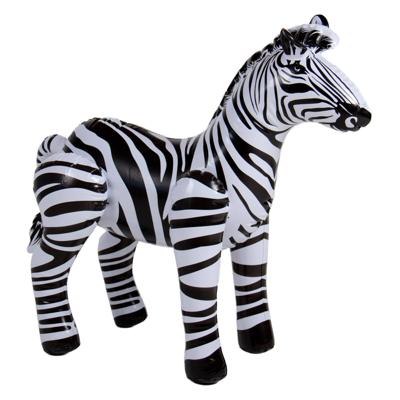 Folat Opblaasbare zebra - 60 x 55 cm - opblaas decoratie - jungle thema versiering