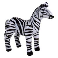 Folat Opblaasbare zebra - 60 x 55 cm - opblaas decoratie - jungle thema versiering