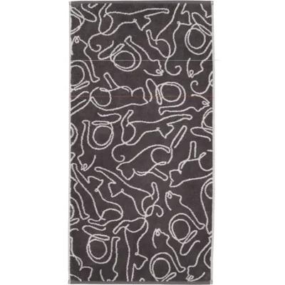Cawö Cawö Cute Cats 6264 Gastendoekje 30x50 basalt/platin