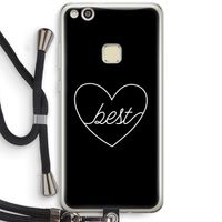 Best heart black: Huawei Ascend P10 Lite Transparant Hoesje met koord