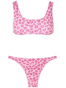 Amir Slama bikini à motif léopard - Rose