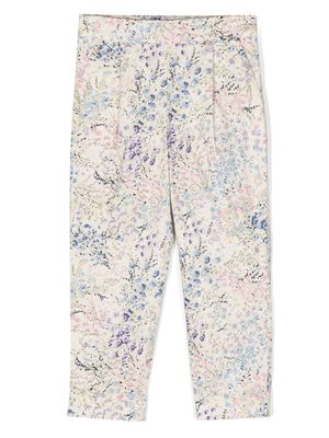 Simonetta pantalon à fleurs - Blanc