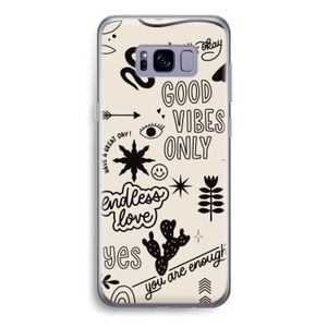 Good vibes: Samsung Galaxy S8 Transparant Hoesje