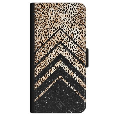 iPhone 12 mini flipcase - Luipaard chevron