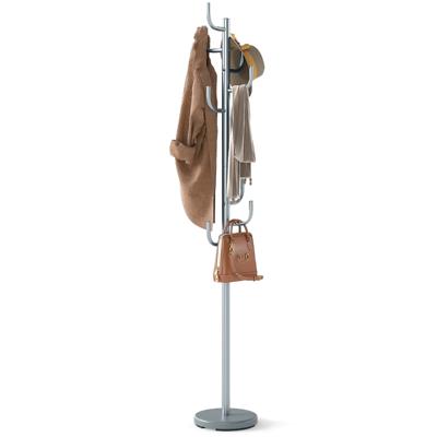 Moderne Kapstok 175 cm Kledingrek met 8 Haken Verzwaarde Voet en Gebogen Uiteinden voor Tassen